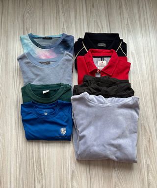 8 piezas, Sudaderas, Polos, Camisetas, Talla S-L