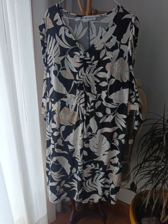 Vestido AM & VITO estampado hojas talla única