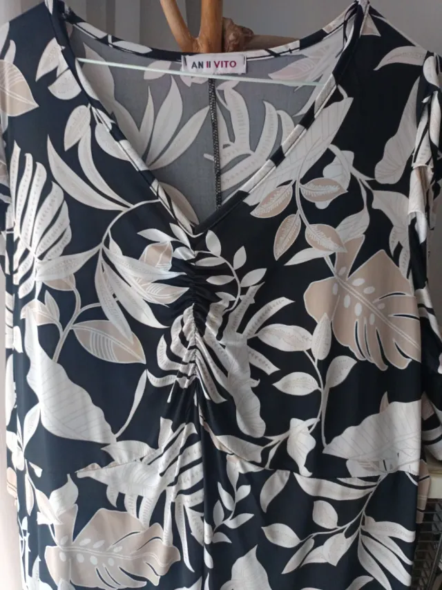 Vestido AM & VITO estampado hojas talla única