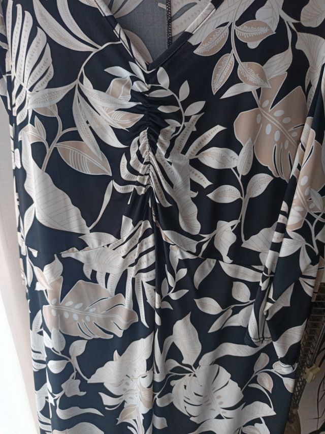 Vestido AM & VITO estampado hojas talla única