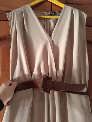 Mono largo Zara beige
