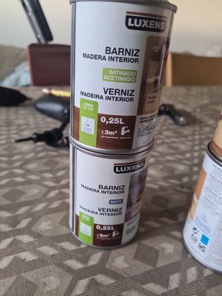 4 botes barniz Luxens madera interior nuevos