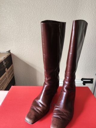 Botas altas mujer marrones