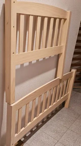 Triple litera madera maciza pino blanco rosado