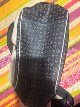 Borsa Pollini monogram beige e marrone