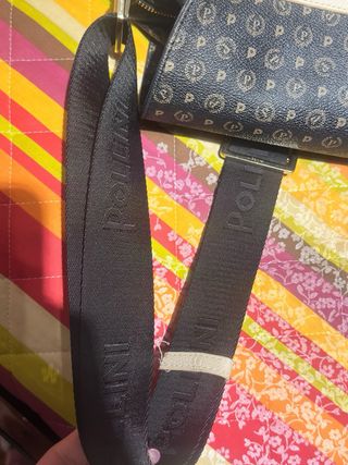 Borsa Pollini monogram beige e marrone