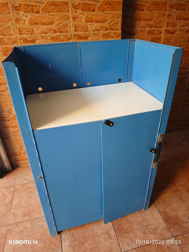 Armario Cocina Camping Azul y Blanco