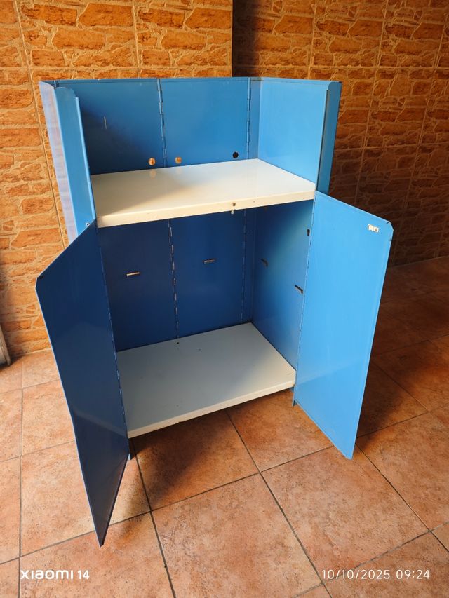 Armario Cocina Camping Azul y Blanco