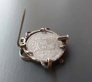 Broche Moneda Plata España 1870