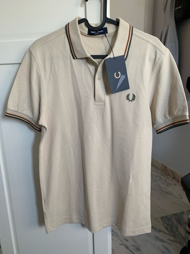 Polo Fred Perry Beige talla S