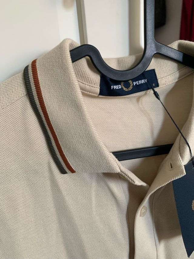 Polo Fred Perry Beige talla S