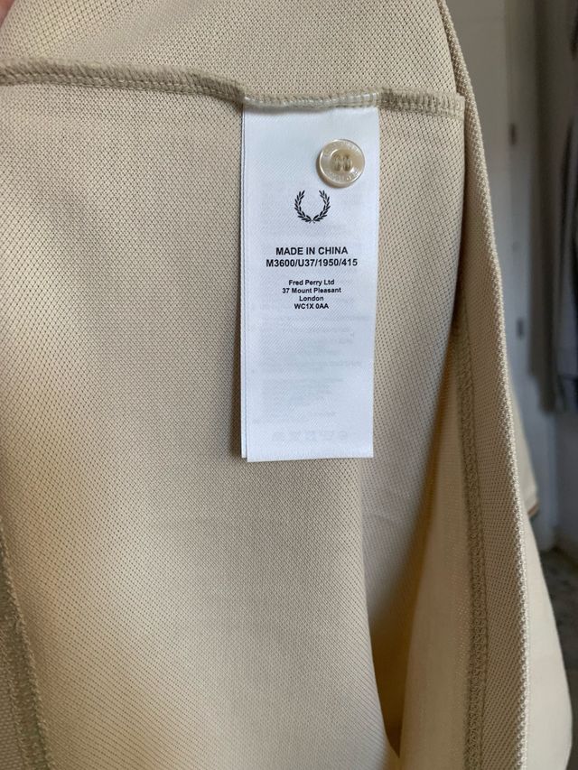 Polo Fred Perry Beige talla S