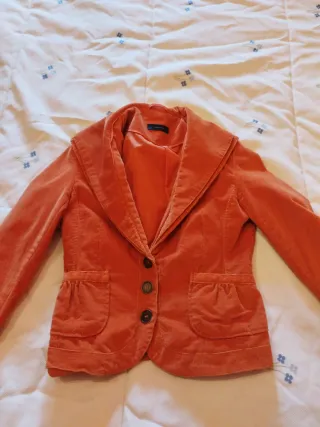 Americana de pana naranja