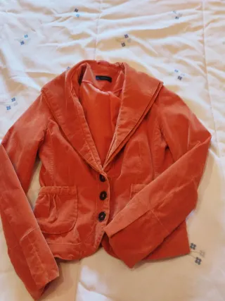 Americana de pana naranja