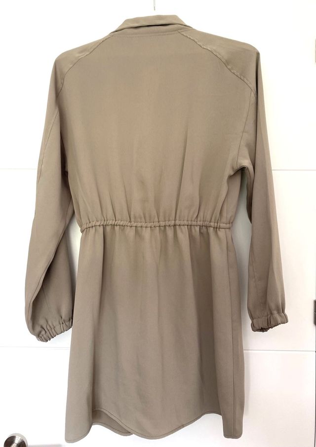 Vestido Zara XS Oversize Fluido Camisero Mujer