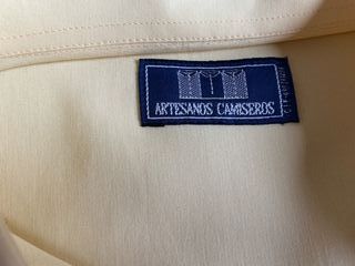 Camisa Vintage Mujer Talla M Amarillo Artesana