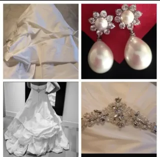 Vestido de Novia Palabra de Honor Perla