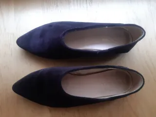 Zapatos de terciopelo azul marino