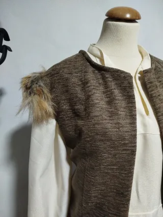 Chaleco Medieval Marrón con Pelo