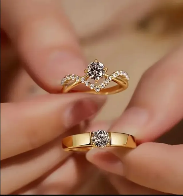 Alianzas de compromiso chapado Gold filled