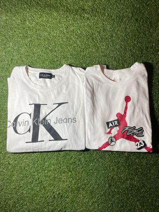 Pack 2 Camisetas Calvin Klein y Jordan Talla S