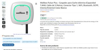 Wallbox Pulsar Plus Cargador Coche Eléctrico