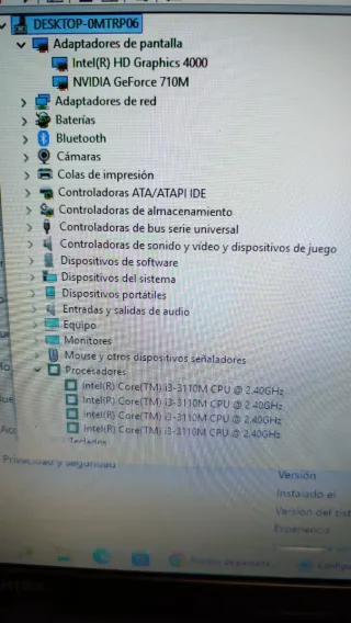 Ordenador Toshiba i3 8Gb RAM SSD 240Gb  W11 y Offi