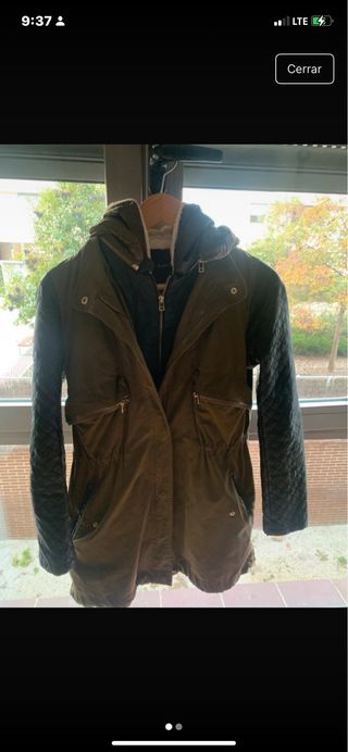 Parka verde militar calentita