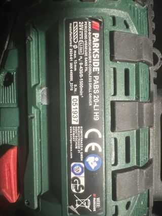 Taladro Parkside PABS 20-Li H9