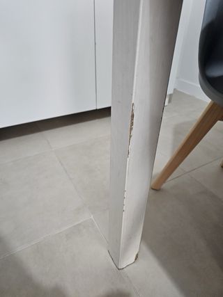 Mesa de comedor blanca extensible de 140-220cm