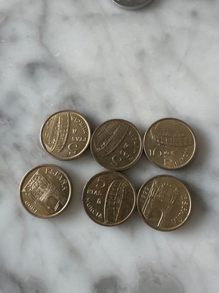 6 Monedas Antiguas de Pesetas Españolas