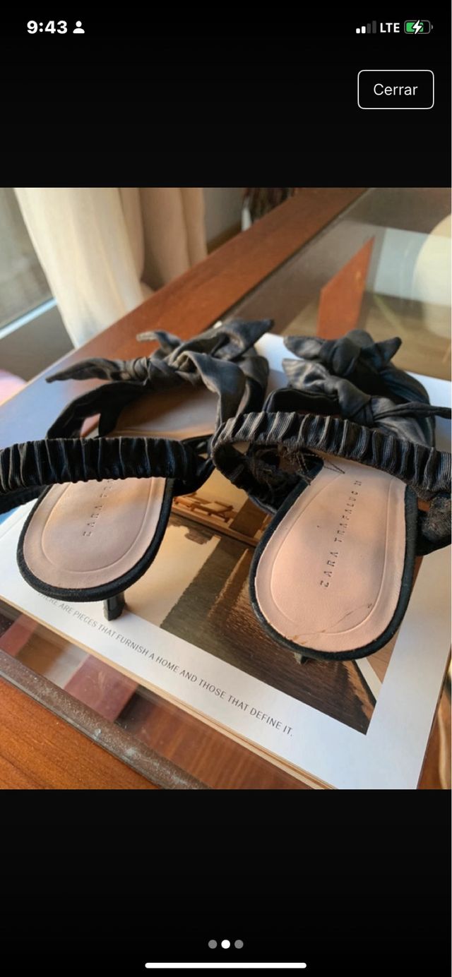 Zapatos Zara Negros con Lazos