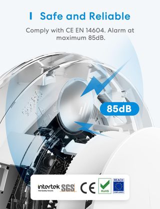 Detector de humo inteligente Meross Wi-Fi 3 piezas