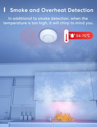 Detector de humo inteligente Meross Wi-Fi 3 piezas