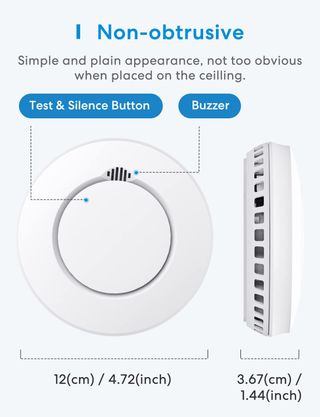 Detector de humo inteligente Meross Wi-Fi 3 piezas