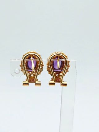 Pendientes de Oro 18K, Piedra Central, 3,57gr, 1cm