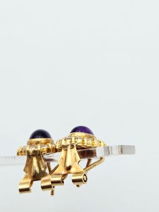 Pendientes de Oro 18K, Piedra Central, 3,57gr, 1cm
