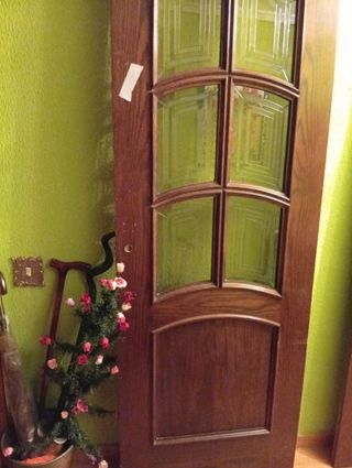 Puerta madera maciza