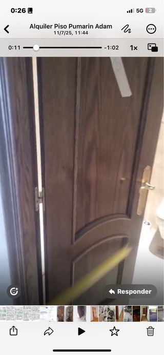 Puerta madera maciza