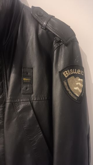 Chaqueta de Piel Blauer Negra