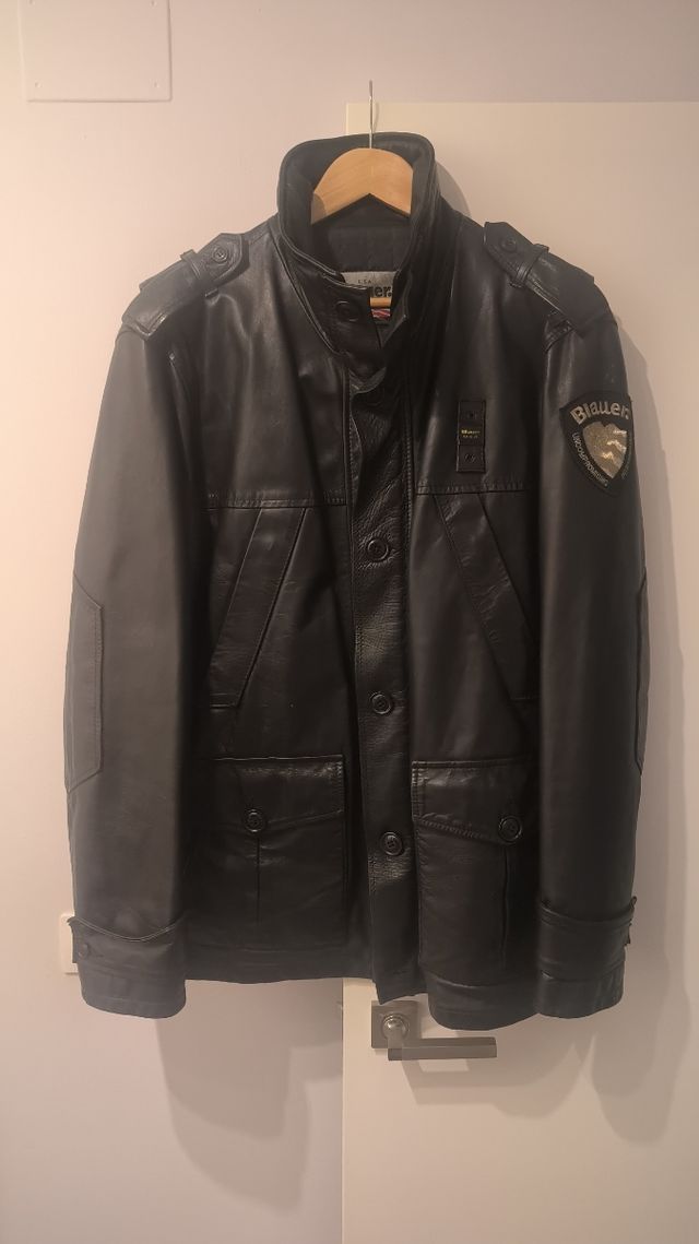 Chaqueta de Piel Blauer Negra