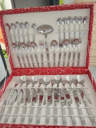 Set posate vintage 12 pezzi acciaio inox