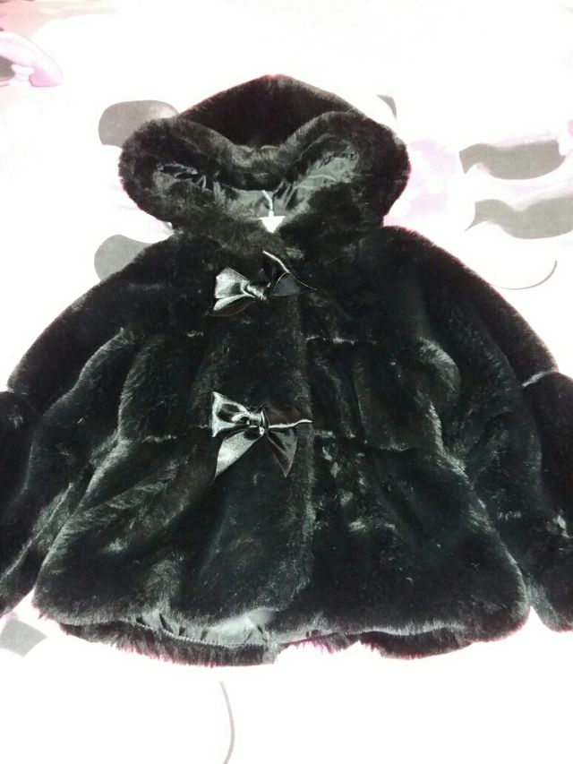 Abrigo niña ceremonia negro talla 3