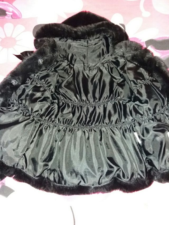 Abrigo niña ceremonia negro talla 3