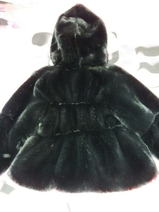Abrigo niña ceremonia negro talla 3