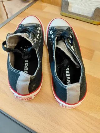 Converse negras y grises talla 38