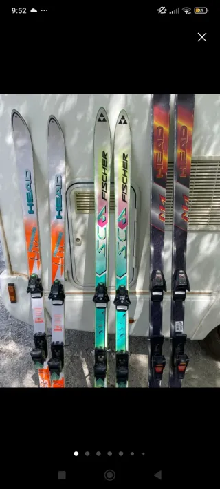 Esquís de nieve Head, Fischer y NNN