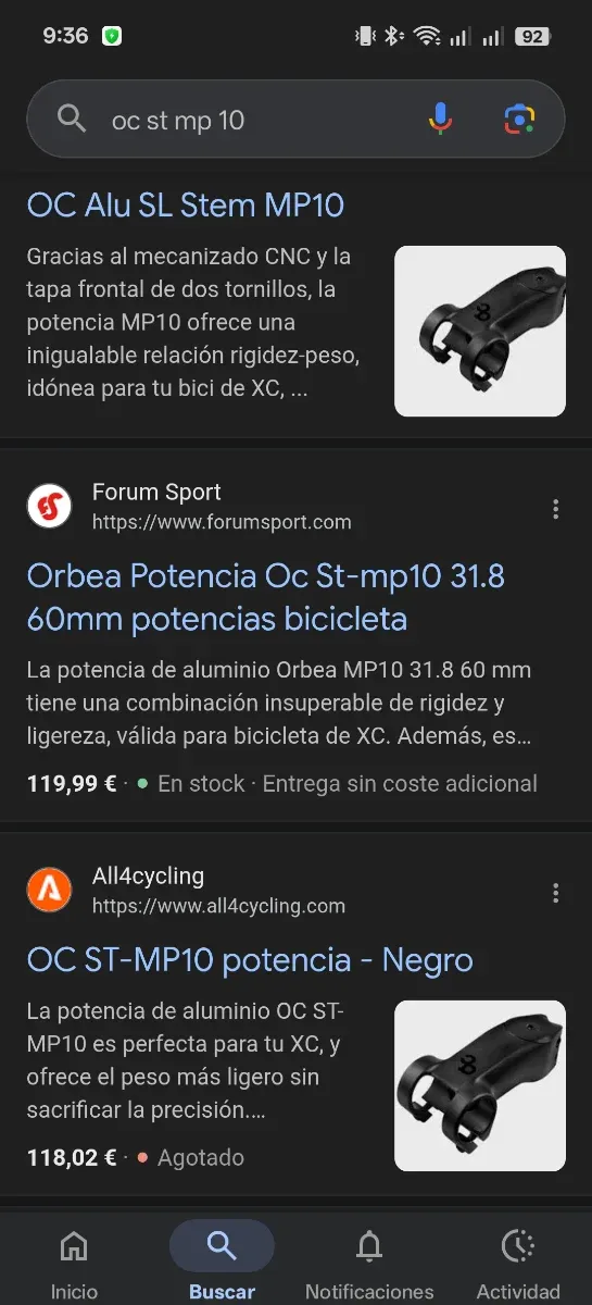 Potencia OC STMP10 60mm -10º