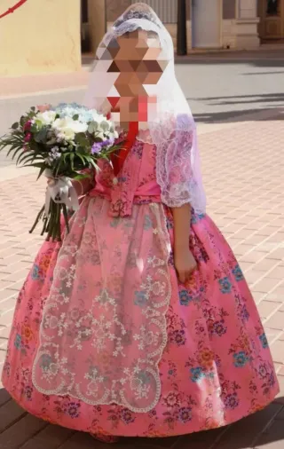 Traje Fallera Niña 4-7 años con Manteletas