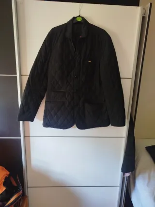 Cazadora acolchada hombre negra